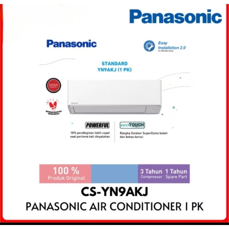 INDOOR AC PANASONIC 1 PK + PASANG TYPE CS-09AKJ