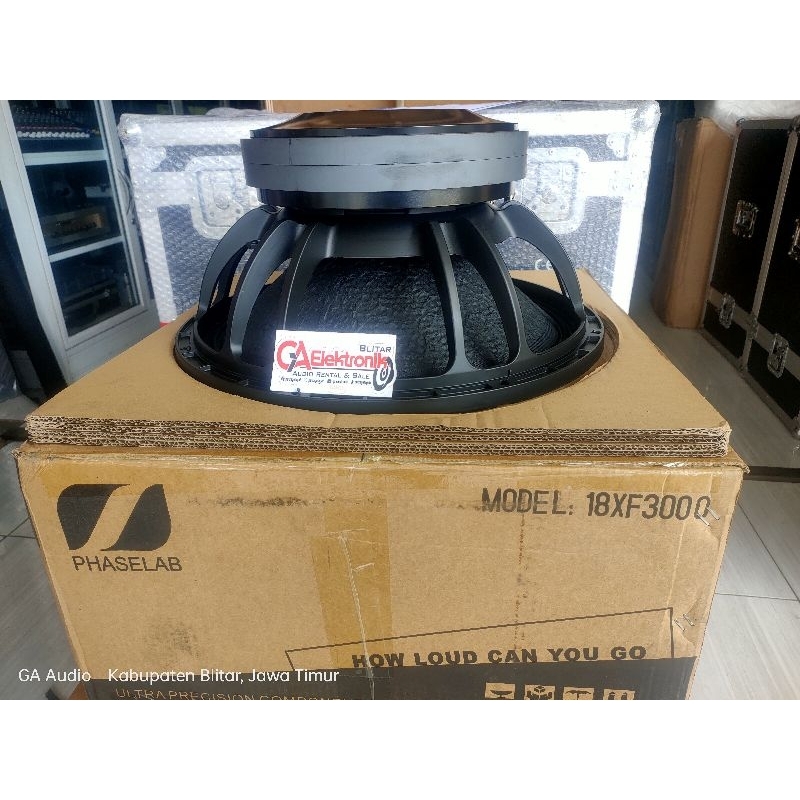 speaker phaselab 18XF3000 subwofer doubel magnet
