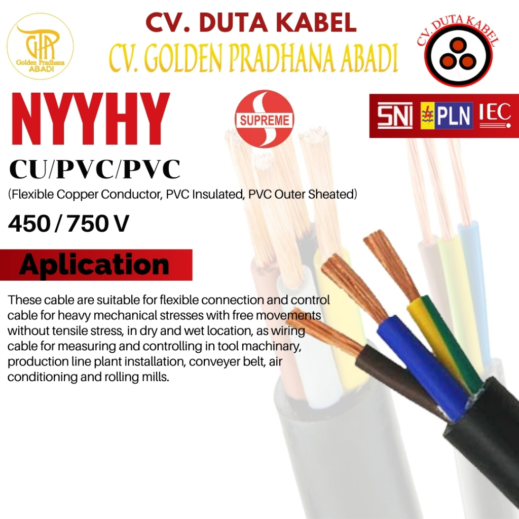 Kabel NYYHY 3x6 mm2 SUPREME /3 x 6 mm2/3x6mm2/3x6 mm2