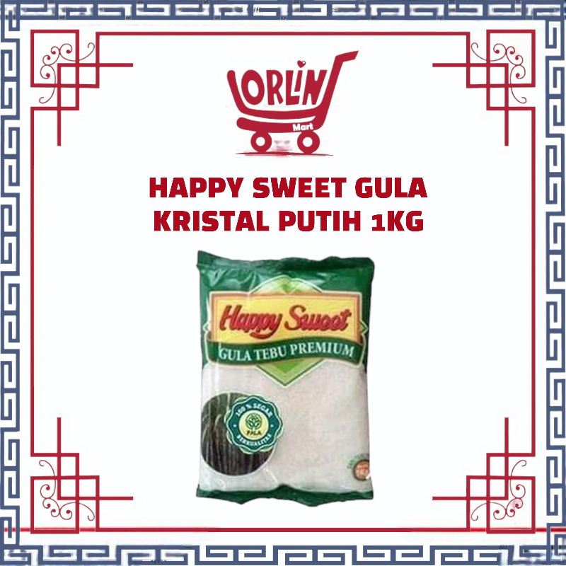 

HAPPY SWEET GULA KRISTAL PUTIH 1KG / GULA 1KG / GULA HAPPY SWEET / GULA PUTIH / GULA PASIR