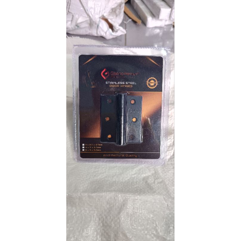 Engsel Glatino 3 inch HITAM SUS304 / Engsel Jendela 3" Stainless HITAM Merk Glatino / Engsel GLT 3" 