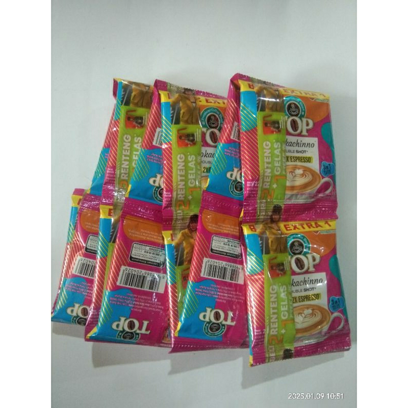 

Kopi Top Mokachino 1 renceng isi 15 sct