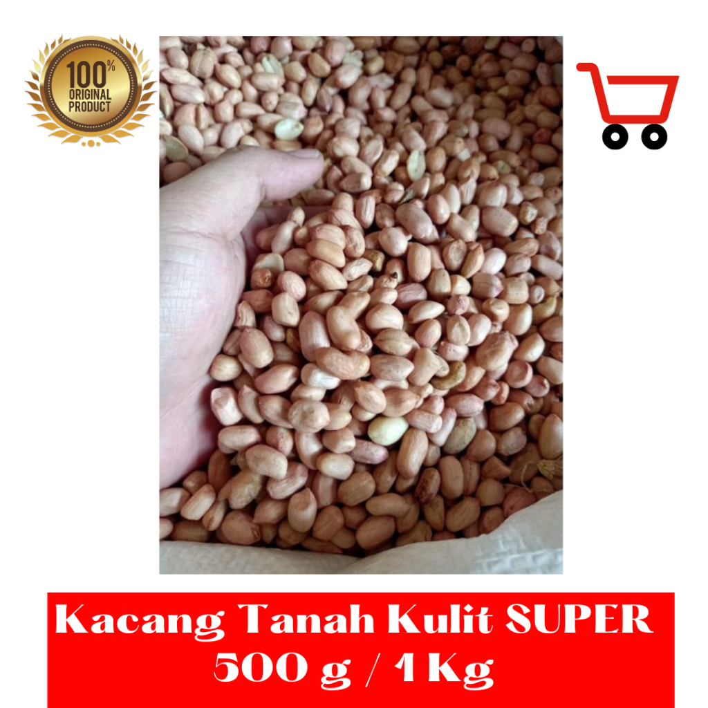 

Kacang Tanah Super 500 g / 1 Kg Kulit Bersih Mentah