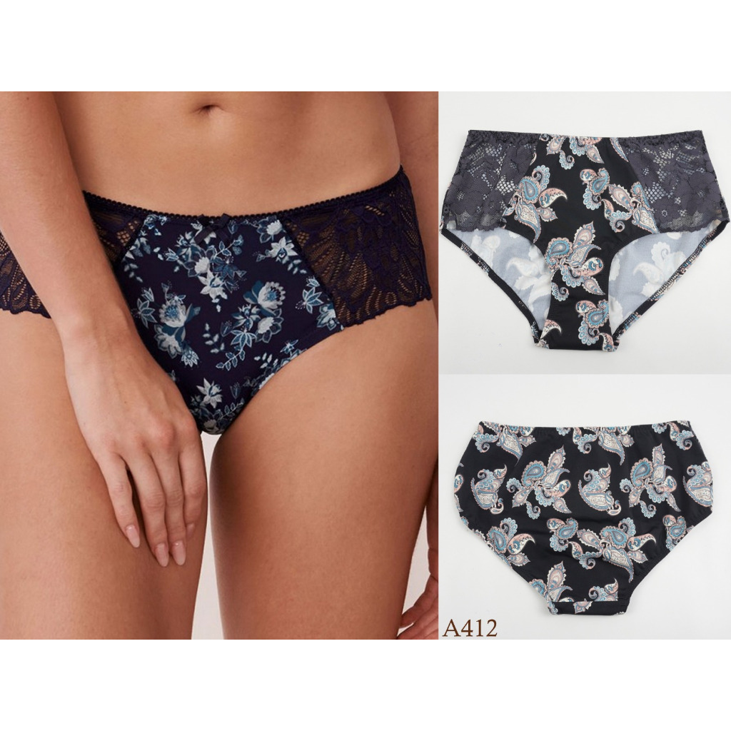 Celana Dalam Wanita Classic Briefs Motif Mix Lace Elastis Rheto Pakaian Dalam / Underwear A412