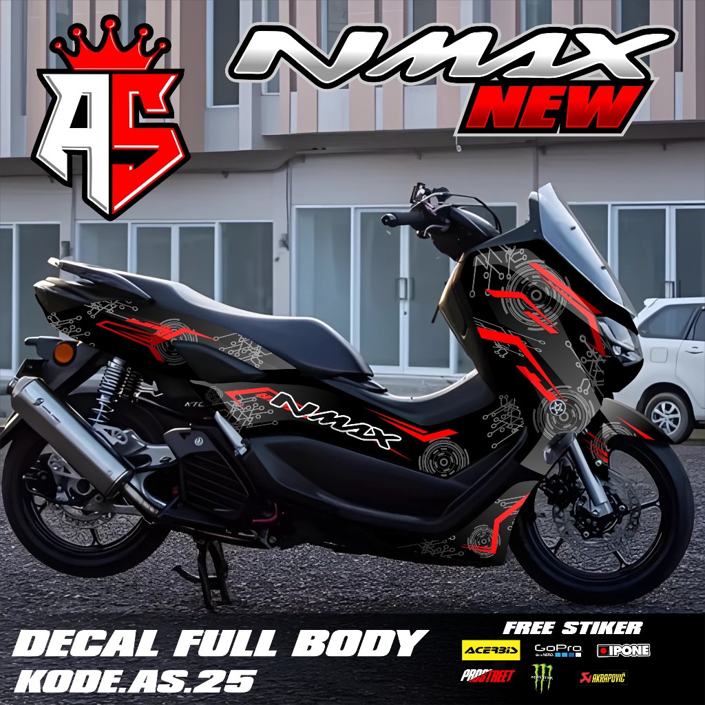 (COD) Decal Sticker FullBody Yamaha Nmax 155 New 2020 2021 2022 2023 2024 Sticker Decal Nmax New Des