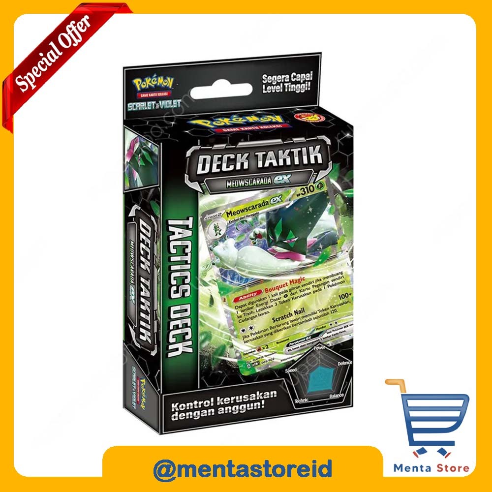 Kartu Pokemon TCG - Deck Taktik Meowscarada ex svTM - Starter Deck Pokemon Game Kartu Koleksi Scarle