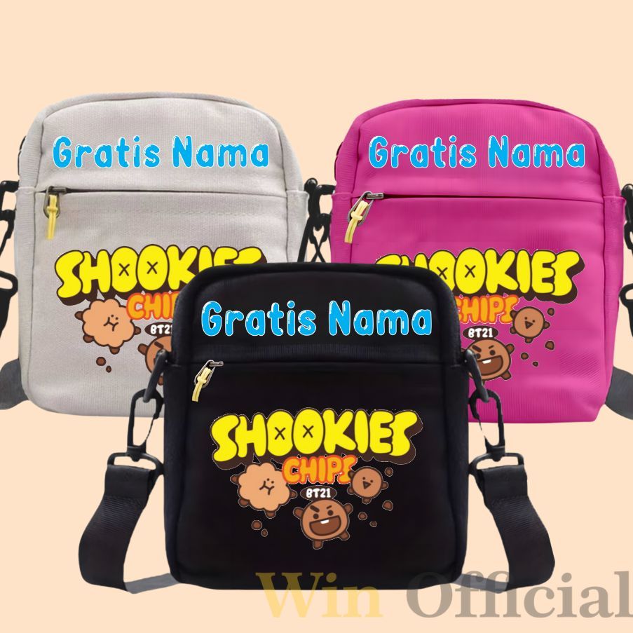 Tas Selempang BTS BT21 Selempang Sekolah Anak Laki Perempuan Murah Terbaru Motif BT21 Shookies