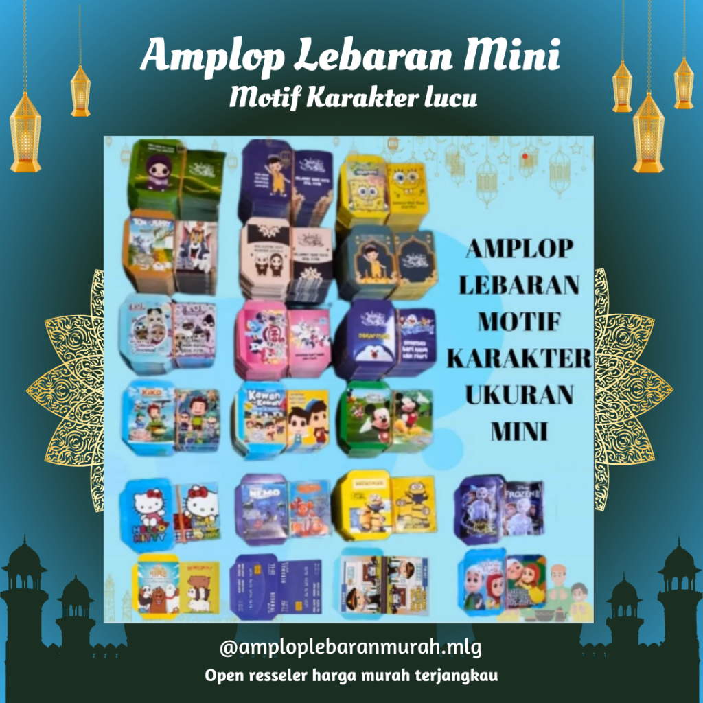 

AMPLOP LEBARAN MINI 100 PACK /1000 LEMBAR MOTIF KARTUN SIAP JUAL