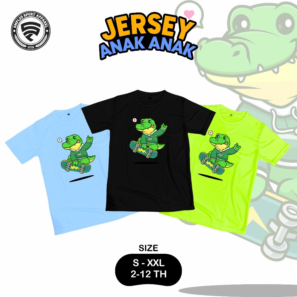 Baju Jersey Anak Smalls Sport Apparel Premium Crocodiles