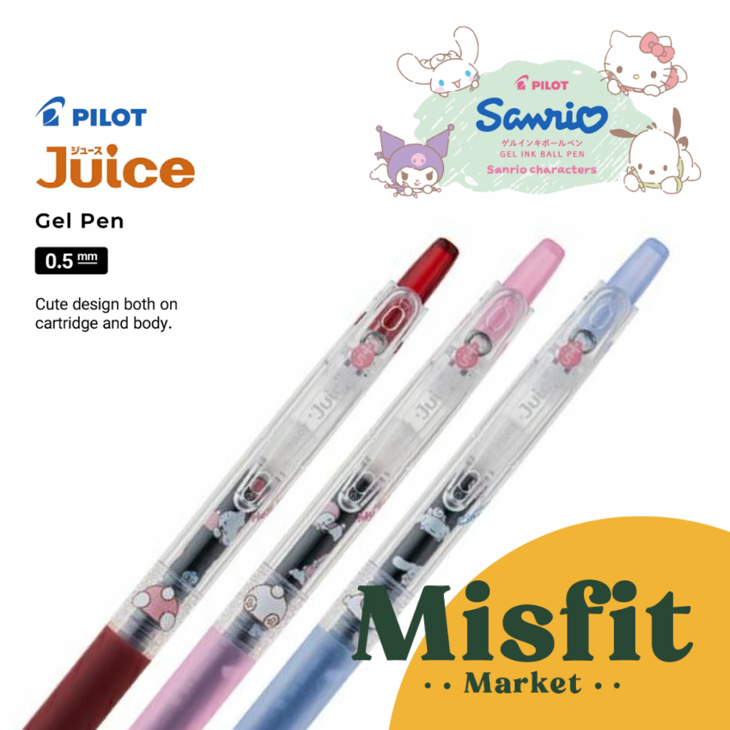 

Pilot Juice Sanrio Characters Gel Pen 0.5 mm Pulpen Karakter Japan Lucu Hello Kitty Cinnamoroll Kuromi Melody Gudetama