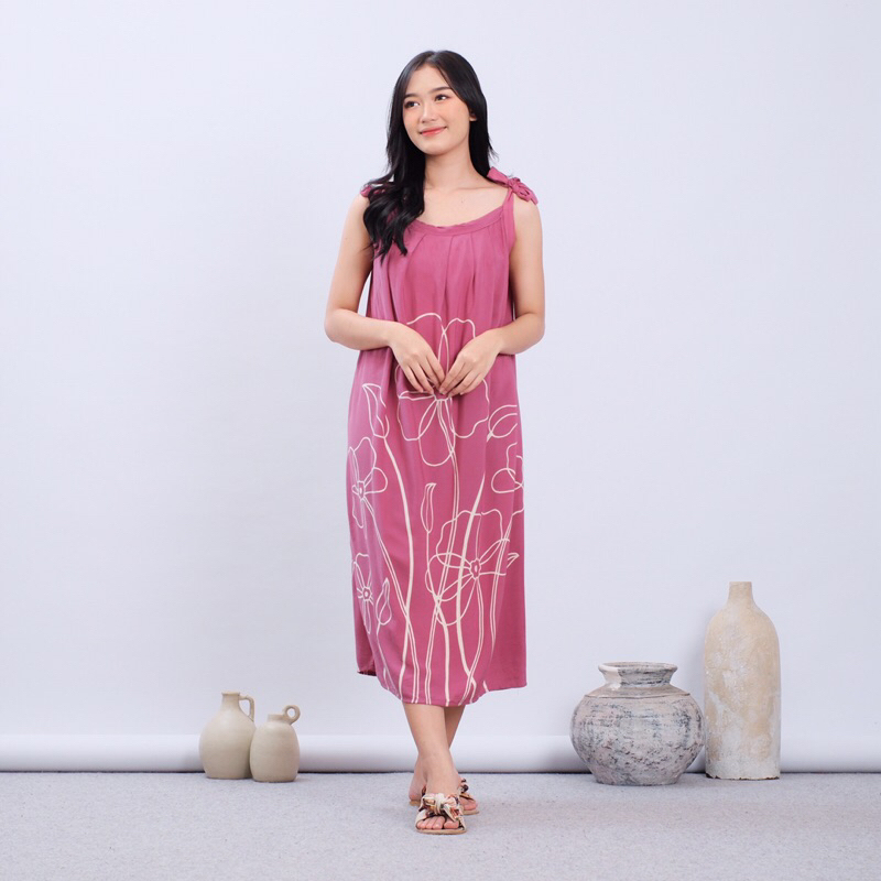 Daster Dress Nadia Yukensi Tali Pundak Jumbo Rayon Adem