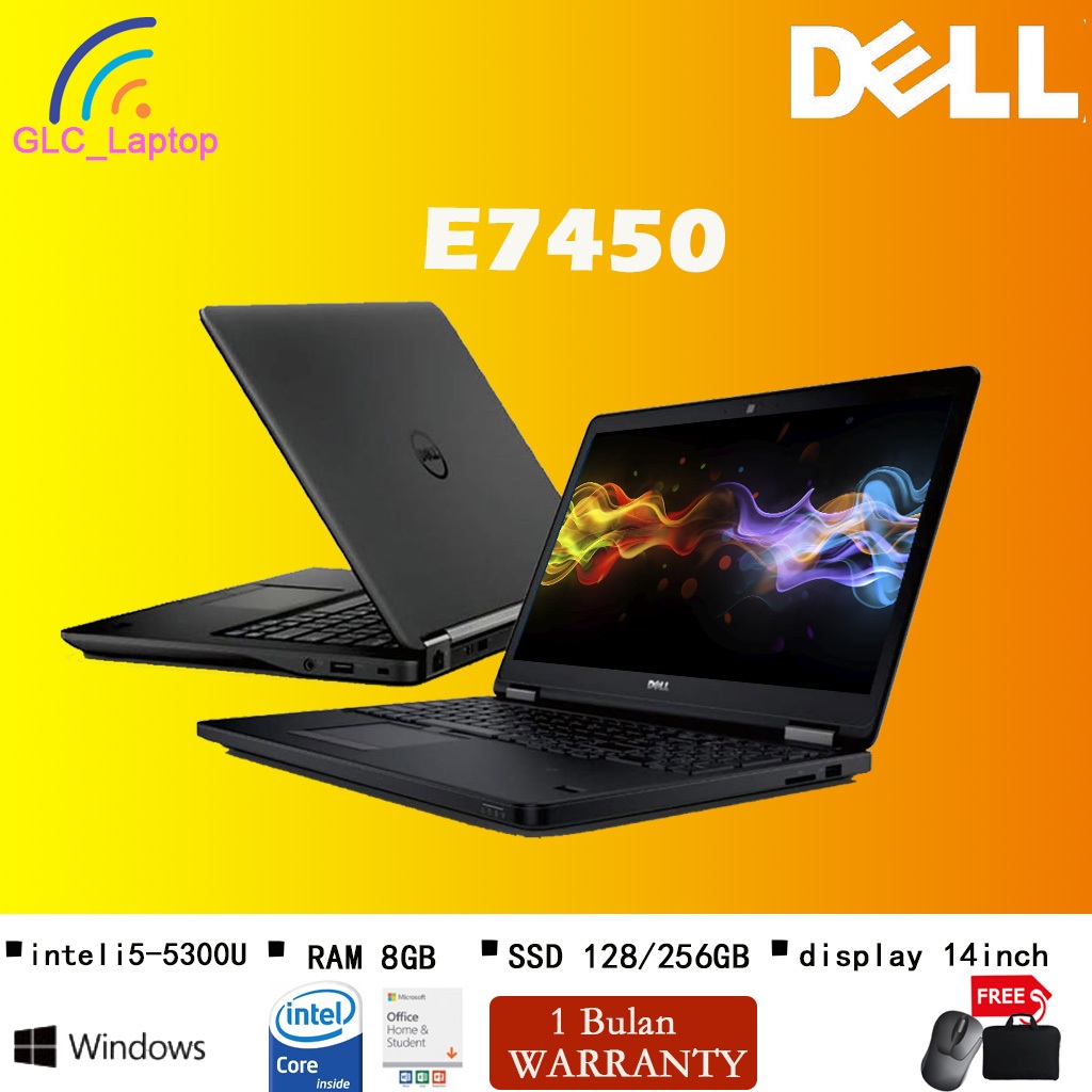 Dell Latitude second laptop E7450 Intel Core i5/i7 Ram 8GB ssd 256GB Peningkatan baru laptop Laptop 