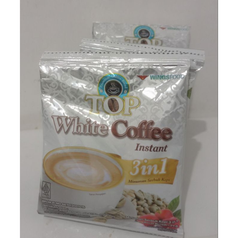 

TOP WHITE COFFEE 3 IN 1 INSTAN 1 Renceng 12 sachet
