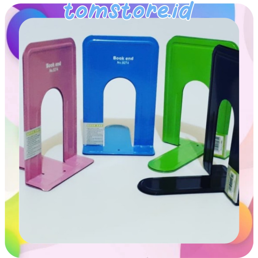 

TOMSTORE.ID Book Stand / Book End / Sandaran buku SET / Penyangga buku / Book stand POLOS / Pembatas Buku R1232