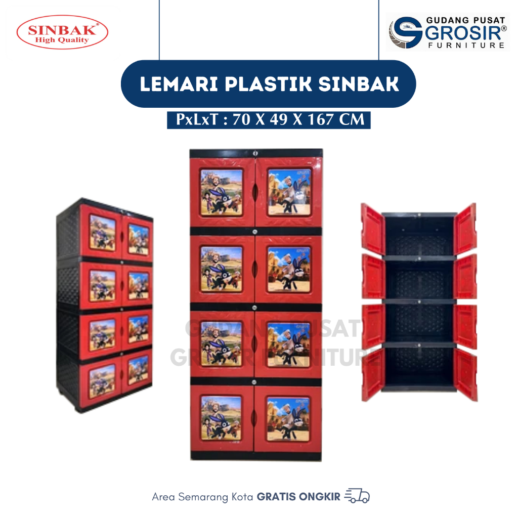 SINBAK - LEMARI PLASTIK / SUSUN 4 / SINBAK PRINTING