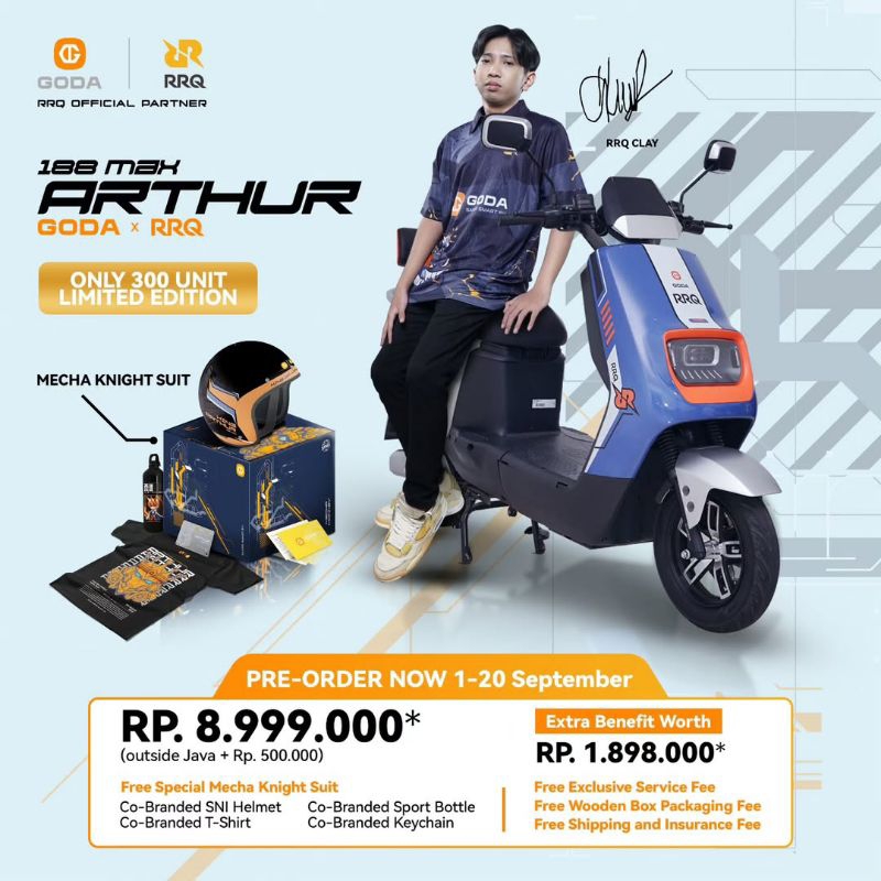 Sepeda Listrik GODA Arthur GD 188 Max RRQ (Limited Edition)