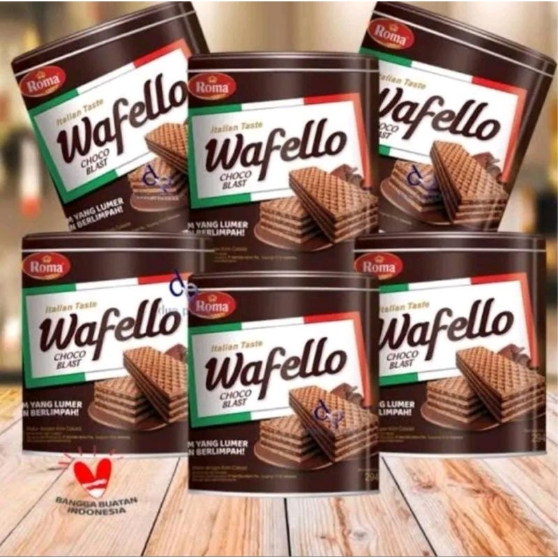 

Wafelo Wafer 1 Dus [isi 6 pcs] Jajan Lebaran Parcel Lebaran wafer Wafelo Coklat Terbaru