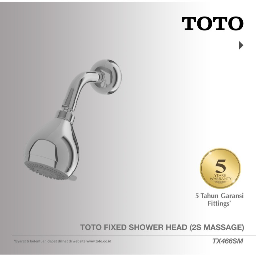 TOTO Shower Head TX466SM | Head Shower - Shower Mandi - Rain Shower