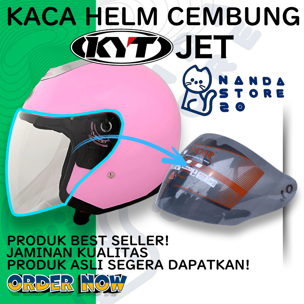 Kaca Helm KYT JET Visor Helmet Helmet CEMBUNG venom open kyt jet allsize nyaman 2
