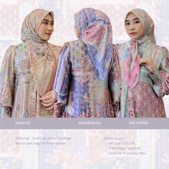 DYN - Valeska Scarf DYN SIGNATURE Hijab Persegi Kerudung Segiempat DYN CLOTHINGLINE