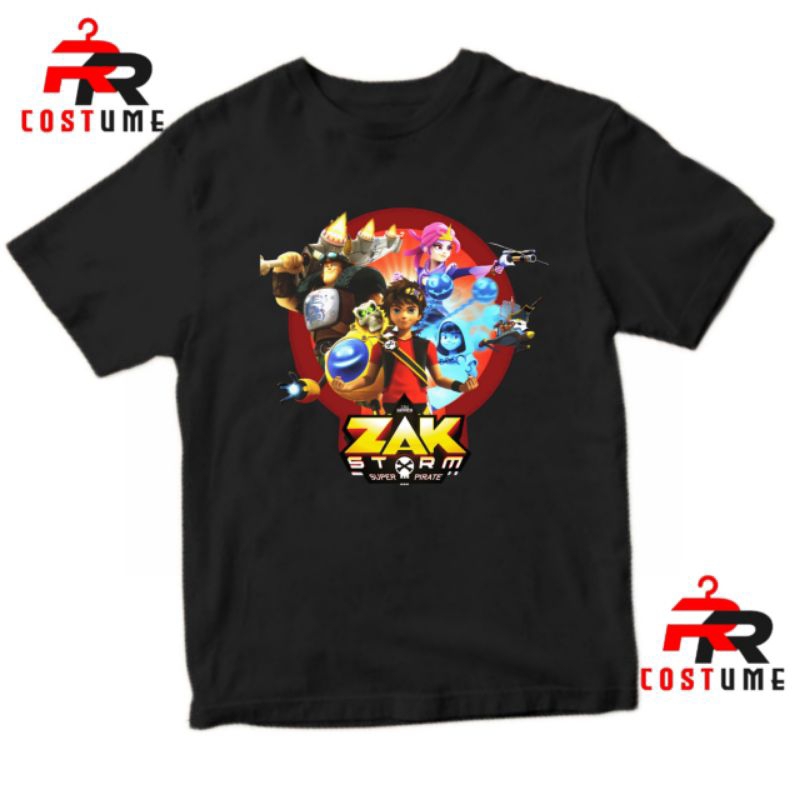 BAJU ANAK KAOS ANAK KARTUN ZAK STORM (FREE NAMA)