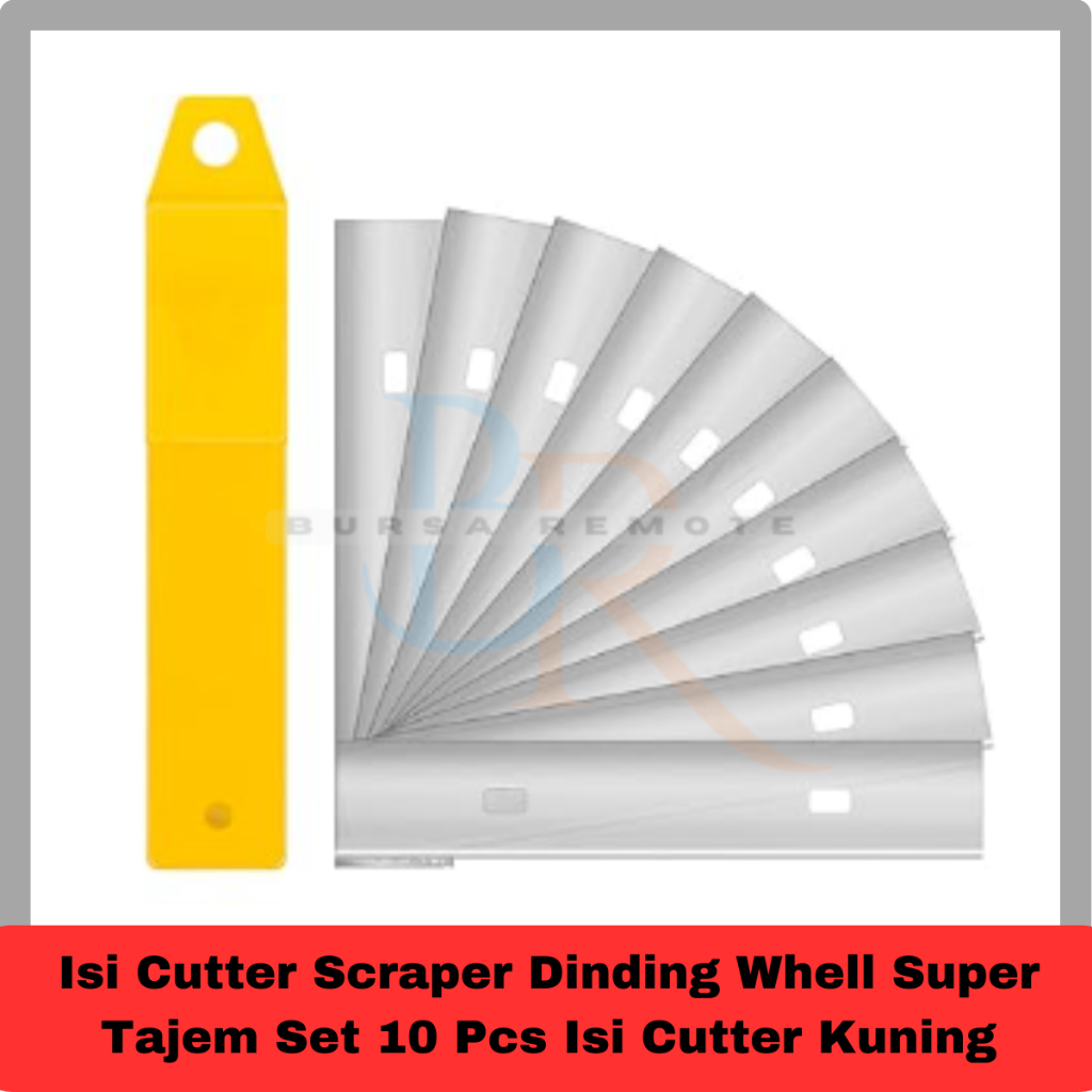 

Isi Cutter Scraper Dinding Whell Super Tajem Set 10 Pcs Mata Cutter Kuning