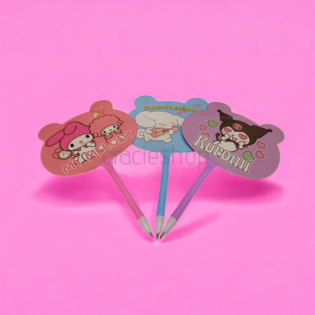 

Pulpen Kipas Sanrio / Pulpen Kipas Kuromi / Pulpen Kipas Cinnamonroll / Pulpen Kipas Melody / Pulpen Warna Hitam / Alat Tulis Anak