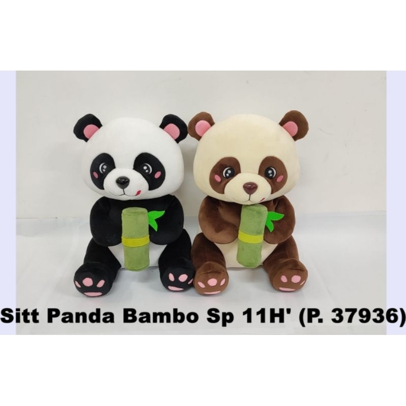 Boneka Animal Sitt Panda Bambu SP 11" By Seulgi, Binatang Panda Bambu Halus By SEULGI