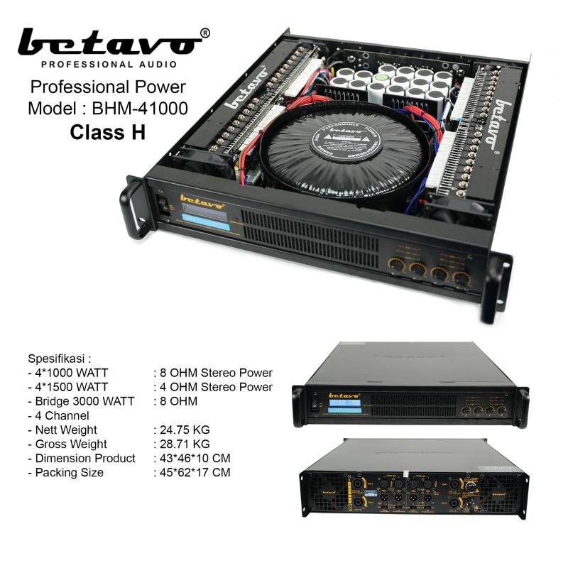 POWER BETAVO BHM-41000 AMPLIFIER  POWER BETAVO BHM 41000