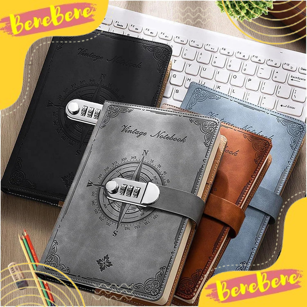 

Vintage Diary Journal Book A5 Dengan Kunci Password