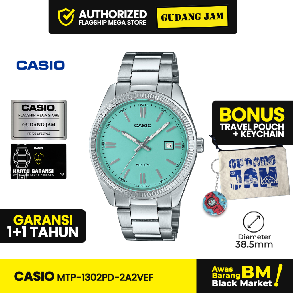 Jam Tangan LIMITED EDITION Casio General MTP-1302PD-2A2VEF MTP-1302PD MTP-1302 MTP1302PD MTP1302