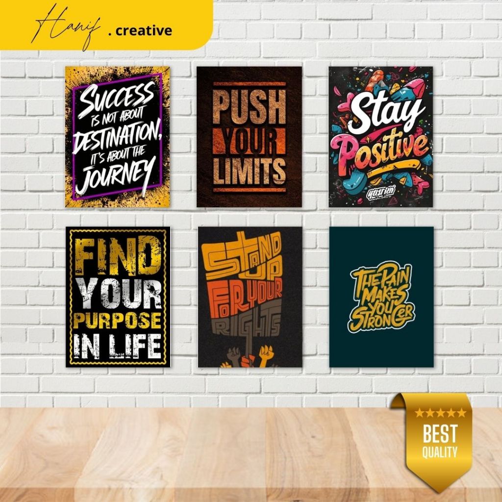 Hiasan DInding Poster Kayu MDF - Poster Quotes Vintage