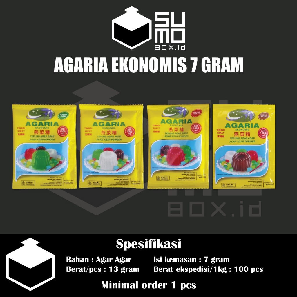 

Agar Agar AGARIA Sachet 7gr / Agar Powder Bubuk Forisa