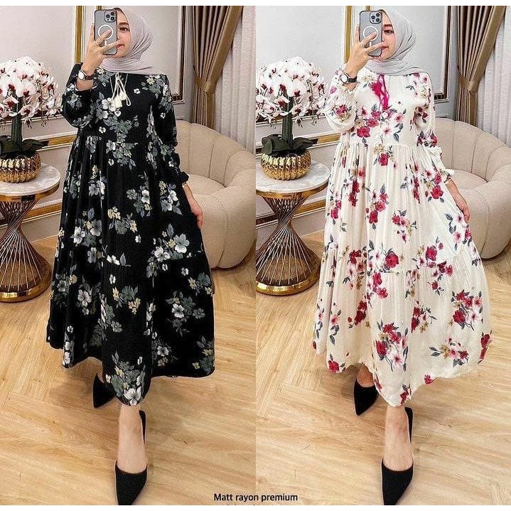 Gamis Rayon Viscose Baju Muslim Wanita Baju Muslim Wanita Dress Muslim