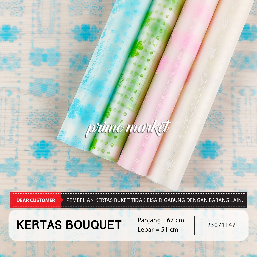 

Kertas Buket Transparan Kertas Cellophane Buket Kertas Kado Kertas Bucket Kertas Wrapping Buket (23071147 23071147C 23071147N 23071147Q )