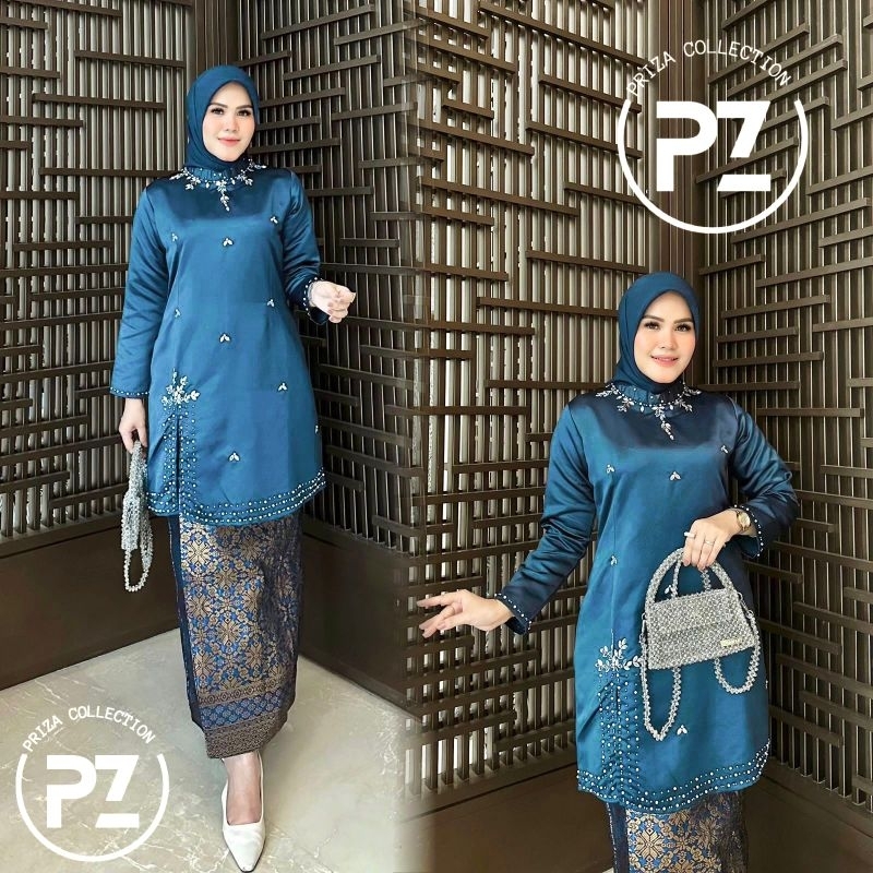 Set Kebaya Melayu Payet Manual / Tunik Padang Set Songket / Kebaya Pesta / Kebaya Ibu Besan / Tunik 