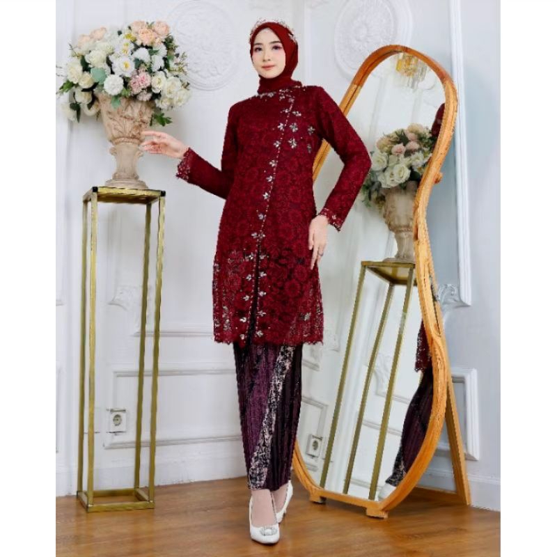 COD/STELAN KEBAYA JANGGAN/KEBAYA BORKAT TERBARU/KEBAYA WISUDA/KEBAYA PESTA/KEBAYA BORKAT