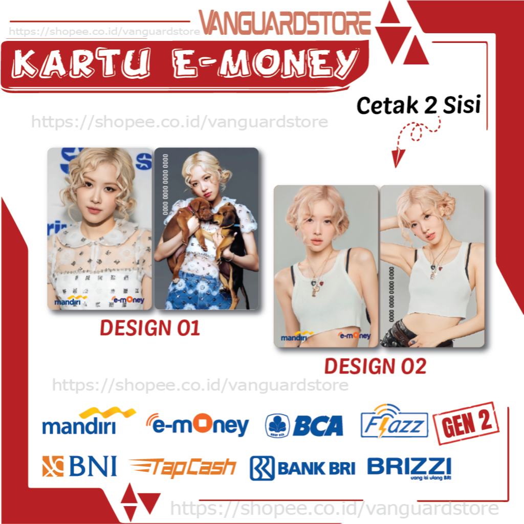 KARTU E MONEY E TOLL KPOP KOREA ROSE BLACKPINK 25 EMONEY MANDIRI FLAZZ BCA BNI TAPCASH BRIZZI