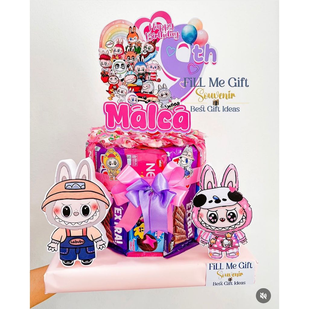 

Snack Tart Ulang Tahun / Birthday Gift Snack Tower Labubu 1 Tingkat