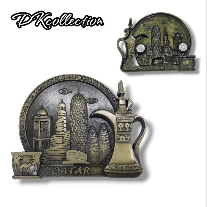 Magnet kulkas Qatar souvenir Tempelan kulkas arab saudi