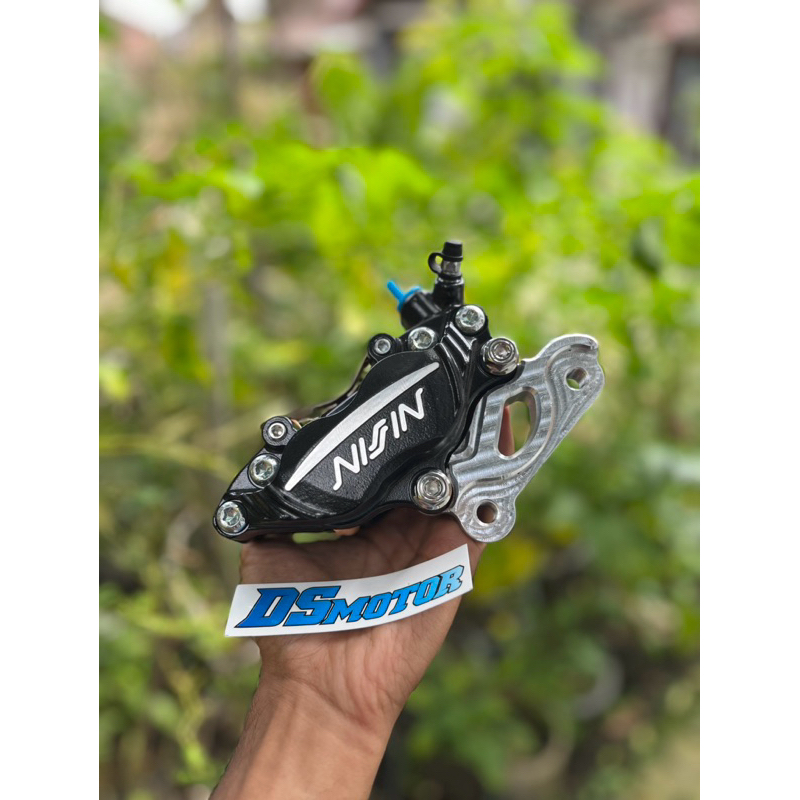 kaliper depan NISSIN SAMURAI 4P 4Piston set breket cnc alumunium PNP untuk jupiter z fizR f1zR fiz j