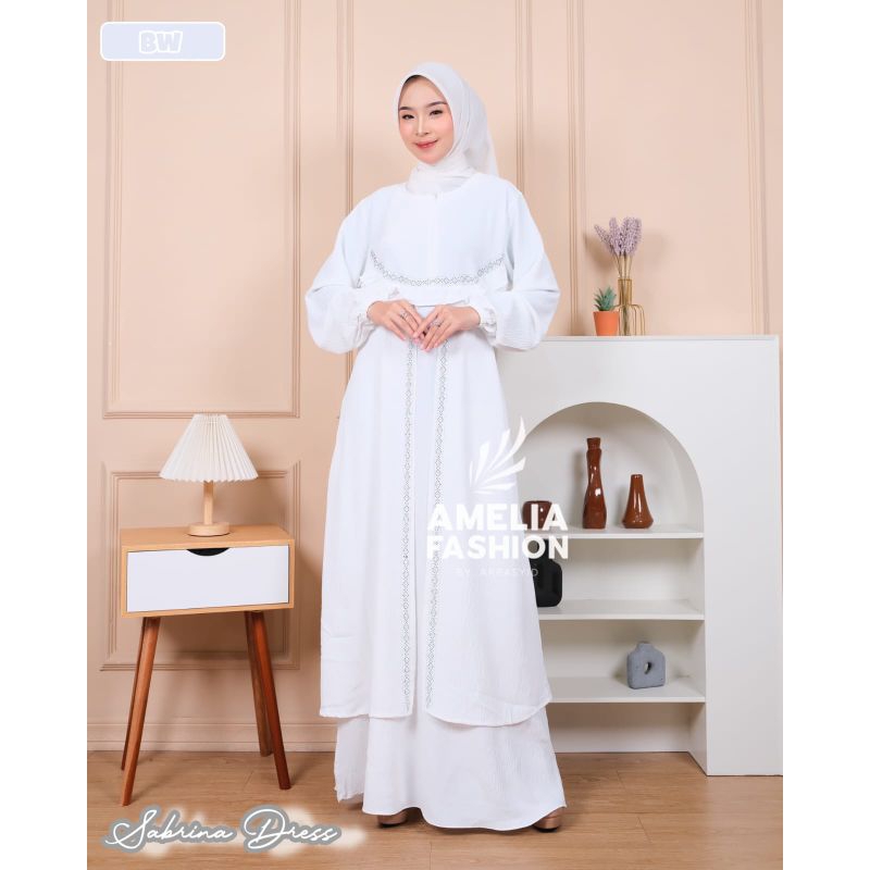 GAMIS PUTIH SABRINA ORIGINAL AMELIA