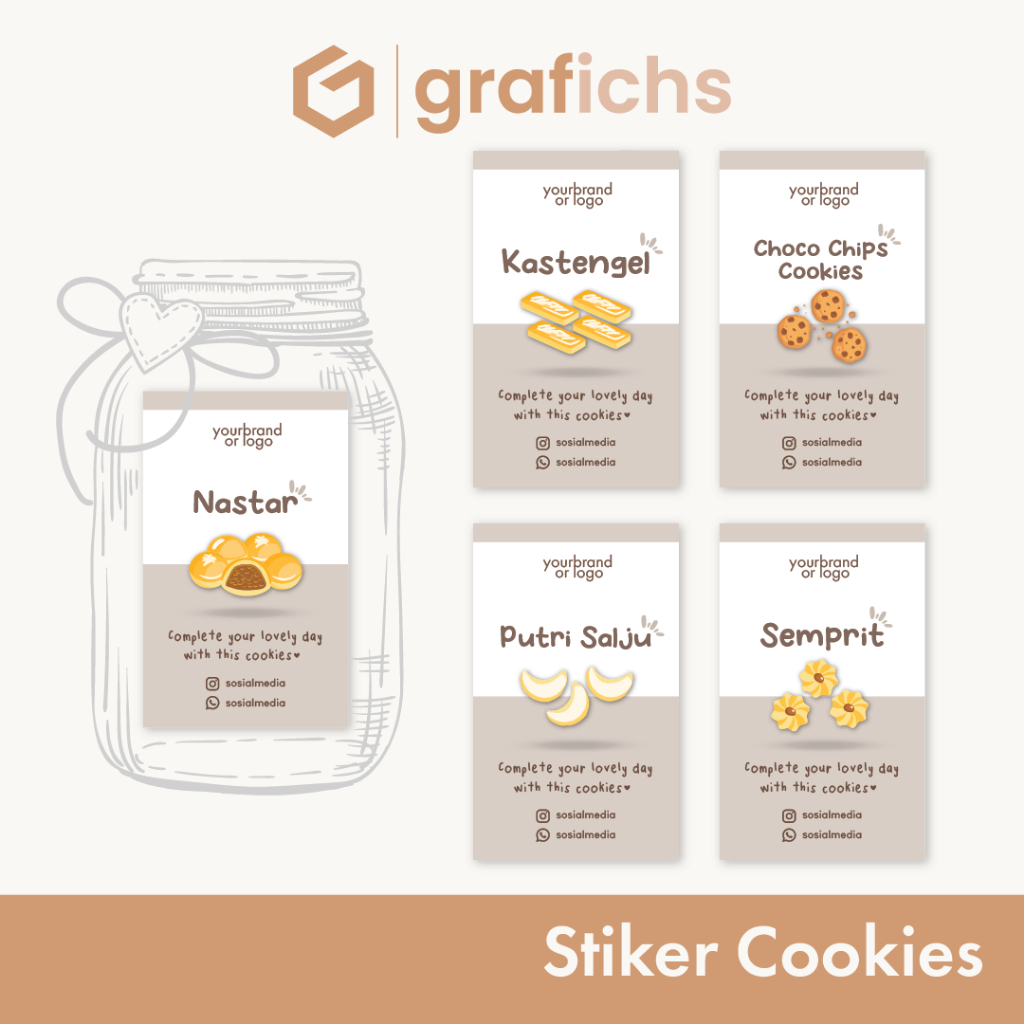 

Stiker Kue Cookies GISK31 by Grafichs