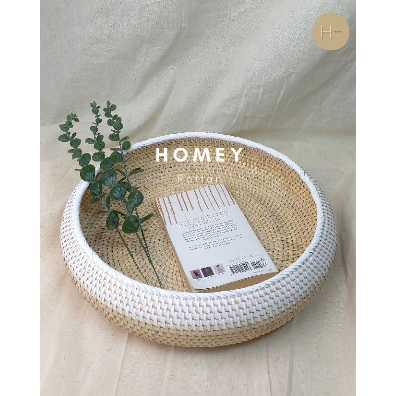 Homey Rattan | PUSPA TRAY ROTAN | Nampan Rotan| Kerajinan Rotan | Tray rotan asli Lombok