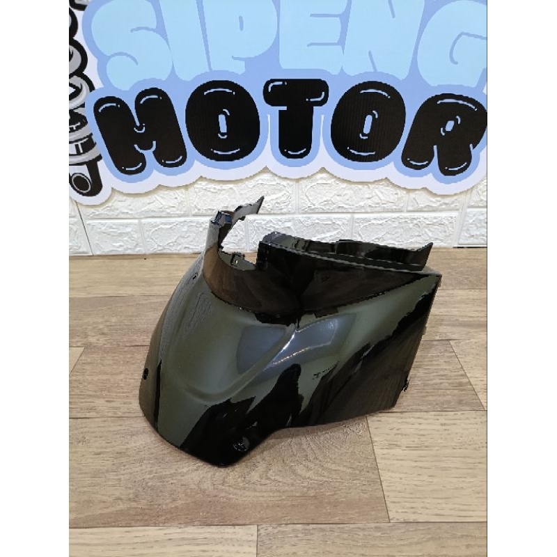 TUTUP MESIN COVER TANGKI KUPU KUPU SCOOPY FI LED ESP HITAM 2017 2018 2019 2020 TENSHI