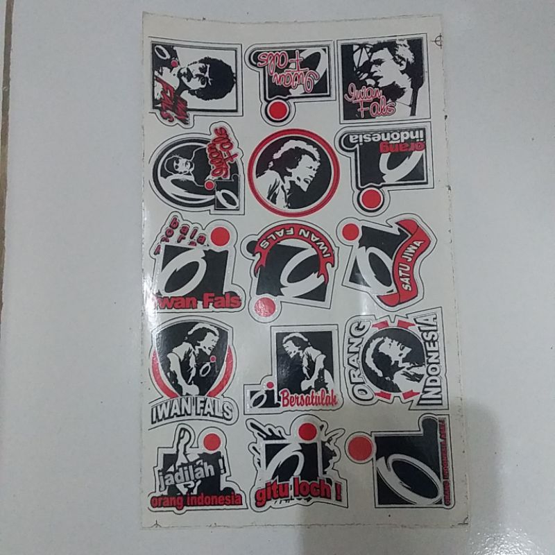 

Stiker iwan fals lembaran kecil isi 15 stiker