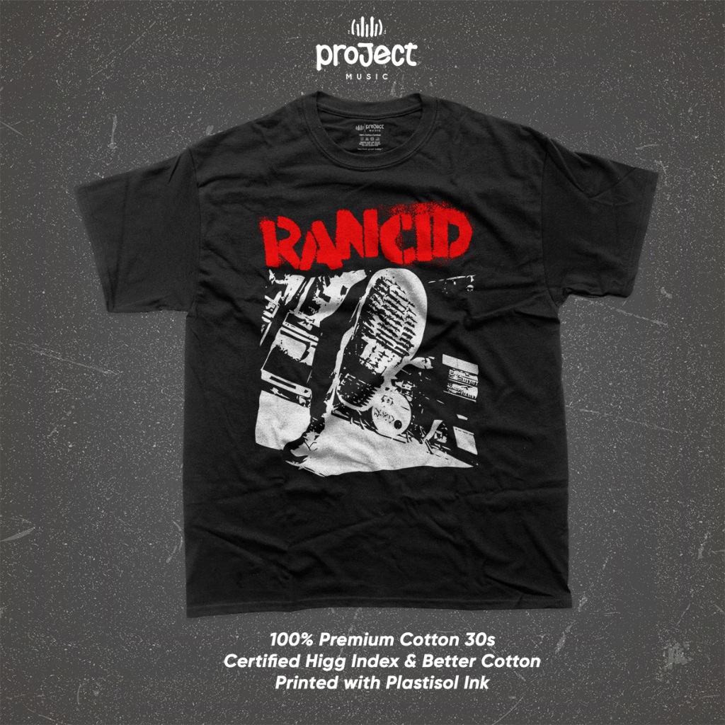 Kaos Band Keren | Kaos Musik | Rancid Sidekick | Sablon Plastisol | Warna Hitam