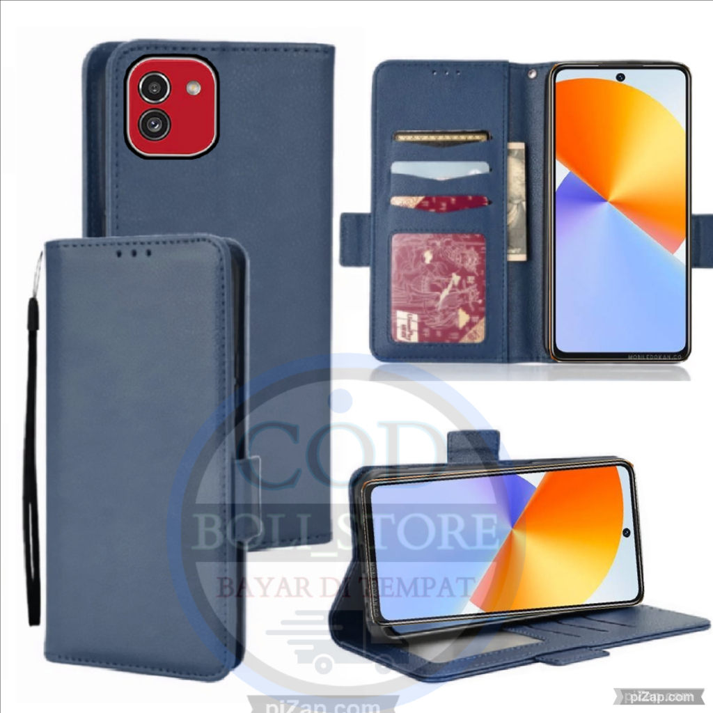 CASE HP SAMSUNG GALAXY A03 - CASING DOMPET-FLIP COVER LEATHER-SARUNG HP