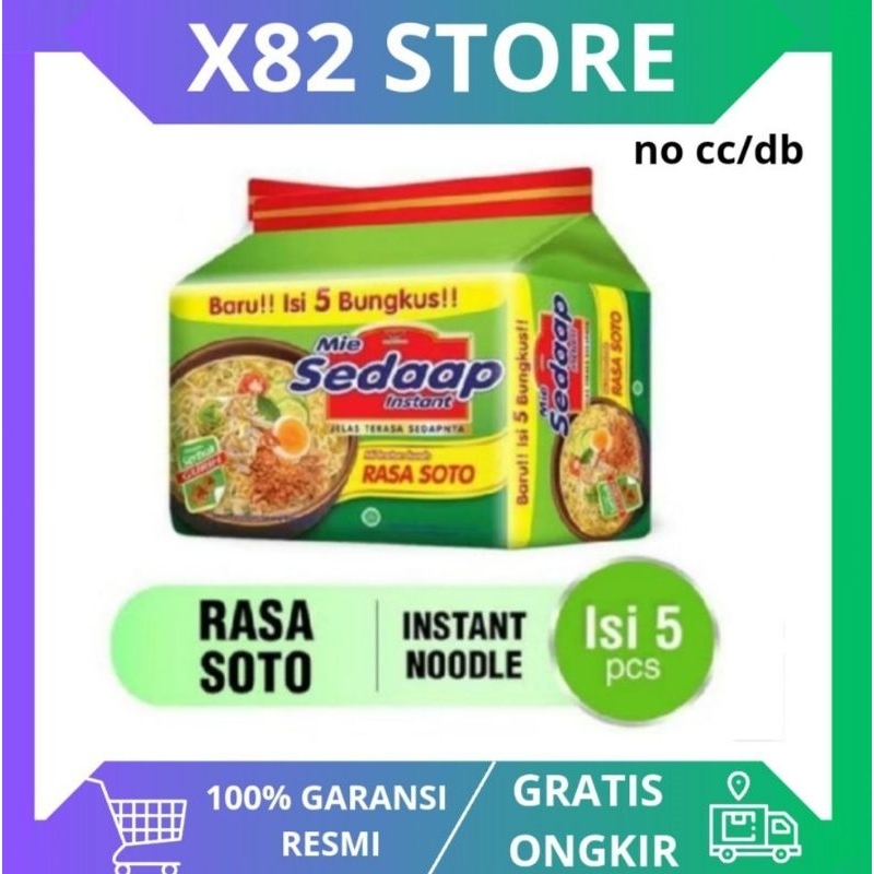 

Sedaap Mi Kuah Rasa Soto isi 5Bks @75G