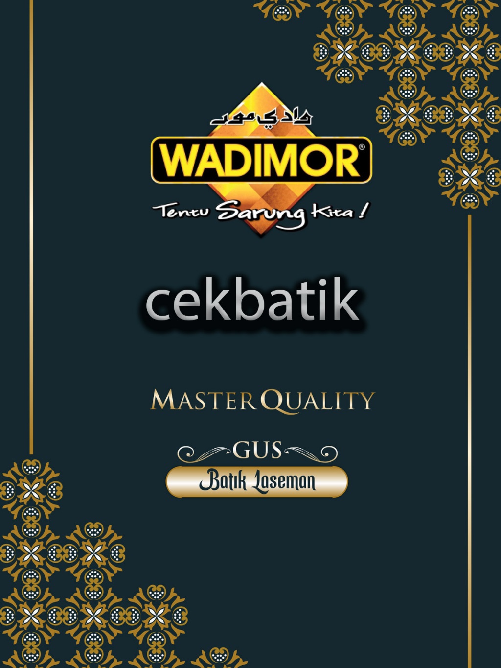 Sarung Tenun Wadimor MASTER QUALITY BATIK GUS ( gus igdam series Batik Laseman )